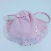 หมวกลูกไม้ไม่เต็มใบสีชมพู  สำหรับเด็กทารกแรกเกิด