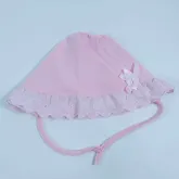 หมวกลูกไม้ไม่เต็มใบสีชมพู  สำหรับเด็กทารกแรกเกิด