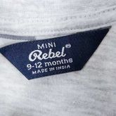 MINI Rebel เสื้อยืดแขนยาวสีเทา 9-12 