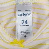 carter'sชุดหมีแขนสั้นขาเว้าสีฟ้าลายดอกสีขาว 24 carter's ชุดหมีแขนสั้นขาเว้าสีครีมคาดเหลืองมีรูปปลา