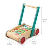 Tender Leaf Toys ของเล่นไม้ ของเล่นเด็กเล็ก รถเข็นฝึกเดินพร้อมบล็อก Baby Block Walker