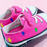 รองเท้า Polo Ralph Lauren Pink Canvas Lifestyle Size 12 cm