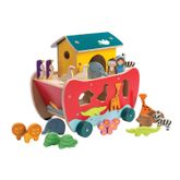 Tender Leaf Toys ของเล่นไม้ ของเล่นเสริมพัฒนาการ เรือโนอาห์หรรษา Noah's Shape Sorter Ark