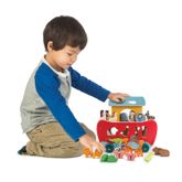 Tender Leaf Toys ของเล่นไม้ ของเล่นเสริมพัฒนาการ เรือโนอาห์หรรษา Noah's Shape Sorter Ark