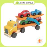 Tender Leaf Toys ของเล่นไม้ รถของเล่น รถบรรทุกรถยนต์ Car Transporter