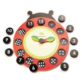 Tender Leaf Toys ของเล่นไม้ ของเล่นเสริมพัฒนาการ นาฬิกาเต่าทอง Ladybug Teaching Clock