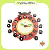 Tender Leaf Toys ของเล่นไม้ ของเล่นเสริมพัฒนาการ นาฬิกาเต่าทอง Ladybug Teaching Clock