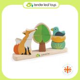 Tender Leaf Toys ของเล่นไม้ ของเล่นเสริมพัฒนาการ ชุดตัวต่อแม่เหล็กหมาป่า Foxy Magnetic Stacker