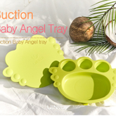 Suction Baby Angel tray -  Lime Green (จานชามดูดโต๊ะ) 100% BPA Free