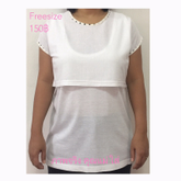 เสื้อยืดให้นมสีขาว