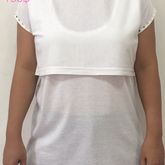 เสื้อยืดให้นมสีขาว