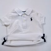เสื้อเด็กโปโลเด็ก Ralph Lauren size 9M 75/48 สีขาว