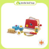 Tender Leaf Toys ของเล่นไม้ ของเล่นบทบาทสมมติ ชุดทำอาหาร ชุดเครื่องปิ้งขนมปัง Toaster and Egg Set