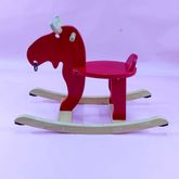 ม้าโยก เก้าอี้โยก ikea 🌈 เอียคกอเร่ เก้าอี้โยกรูปกวางมูส , แดง/ไม้ยาง ของเล่นเด็ก เด็ก