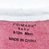 PRIMARK baby ชุดซานต้าสีแดง+หมวก 9-12m 