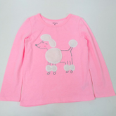carter's เสื้อยืดแขนยาวสีชมพูมีรูปหมาขนสีขาว Szie 5t