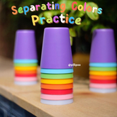Rainbow Learning Cup Set