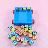 ชุดบล็อคไม้ A-B-C Classic Alphabet Block Cartของเล่น,ของเล่นเสริมพัฒนาการ melissa & doug