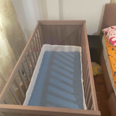 เตียงเด็กอิเกีย+ที่นอน+เบาะกันกระแทก+ผ้าปูที่นอน
