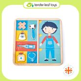 Tender Leaf Toys ของเล่นไม้ ของเล่นเสริมพัฒนาการ ชุดปริศนาของร่างกาย Ouch Puzzle