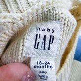 เสื้อกันหนาวไหมพรม baby GAP size 12 -18 months สีครีม