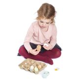 Tender Leaf Toys ของเล่นไม้ ของเล่นบทบาทสมมติ ชุดทำอาหาร ชุดไข่ Wooden Eggs
