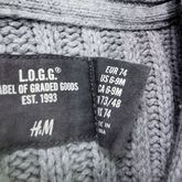 เสื้อกันหนาวไหมพรม L.O.G.G H&M Size EUR 80 US 9-12M สีเทา