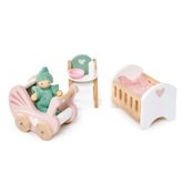 Tender Leaf Toys ของเล่นไม้ บ้านตุ๊กตา เฟอร์นิเจอร์เนอร์สเซอรี่ Dolls House Nursery Set