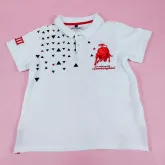 Lamborghini polo shirt child  เสื้อโปโลคอปกสีขาวไซส์ 8y