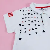 Lamborghini polo shirt child  เสื้อโปโลคอปกสีขาวไซส์ 8y