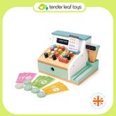 Tender Leaf Toys ของเล่นไม้ ของเล่นบทบาทสมมติ เครื่องคิดเงินสุดไฮเทค General Stores Till