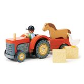 Tender Leaf Toys ของเล่นไม้ รถของเล่น รถแทรกเตอร์ฟาร์ม Farmyard Tractor