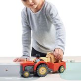 Tender Leaf Toys ของเล่นไม้ รถของเล่น รถแทรกเตอร์ฟาร์ม Farmyard Tractor