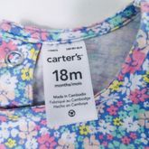 carter's ชุดหมีแขนระบายขาสั้นลายดอกไม้ 18 months/mois