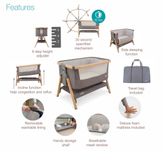 Cozee Bedside Crib รุ่นใหม่มีล้อ โยกได้