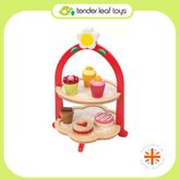 Tender Leaf Toys ของเล่นไม้ ของเล่นบทบาทสมมติ ชุดทำอาหาร ชุดน้ำชายามบ่าย Afternoon Tea Stand