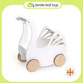 Tender Leaf Toys ของเล่นไม้ ของเล่นบทบาทสมมติ รถเข็นหงส์ขาว Sweet Dreams Pram