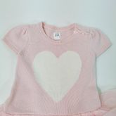 baby gap ชุดกระโปรงเสื้อไหมพรมสีชมพูกะปิ 12-18 monts