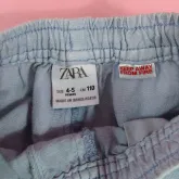 ZARA กางเกงผ้าฝ้ายขายาวสีฟ้าครามไซส์ 4-5y