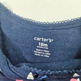 carter's เสื้อยืดแขนยาวสีกรมลายหัวใจสีขาว18m