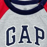 baby Gap ชัดหมีแขนยาวขายาวสีเทาแขนสีแดง ไซส์ 12-18 