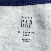 baby Gap ชัดหมีแขนยาวขายาวสีเทาแขนสีแดง ไซส์ 12-18 