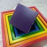 บล็อกไม้สายรุ้ง 6 pcs Wooden Color Blocks