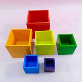 บล็อกไม้สายรุ้ง 6 pcs Wooden Color Blocks