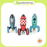 Tender Leaf Toys ของเล่นไม้ ของเล่นเด็ก ตัวต่อจรวด Rocket Construction