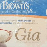  มือสอง หมอนให้นม Dr.Brown's ของแท้ พร้อมปลอกหมอน Gia Nursing Pillow ทำจากผ้าฝ้าย หมอนรองให้นม