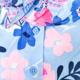 OSHKOSH เสื้อแขนกุดคอระบายสีฟ้าลายดอก 12-18 M The Children's Place กางเกงเลกกิ้งขายาวสีชมพู