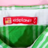 Kidsplanet เสื้อเชิ้ตแขนยาวสีเขียวลายไซส์7y