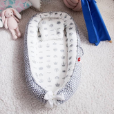 ที่นอนเด็ก ที่นอนเด็กอ่อน เตียงทารกแบบพกพา ผ้าฝ้าย 100%  มีขอบกั้น 