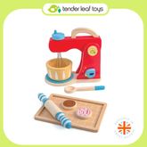 Tender Leaf Toys ของเล่นไม้ ชุดทำอาหาร ของเล่นบทบาทสมมติ ชุดเครื่องตีแป้งทำขนม Baker's Mixing Set
